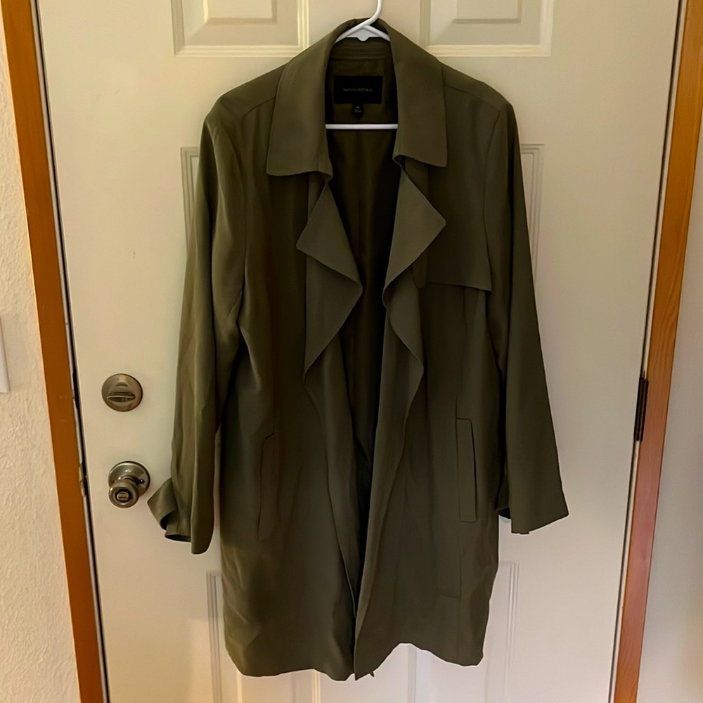Banana Republic XL olive green trench coat/ jacket